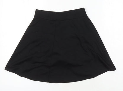 NEXT Girls Black Polyester A-Line Skirt Size 11 Years Regular - Elasticated waist