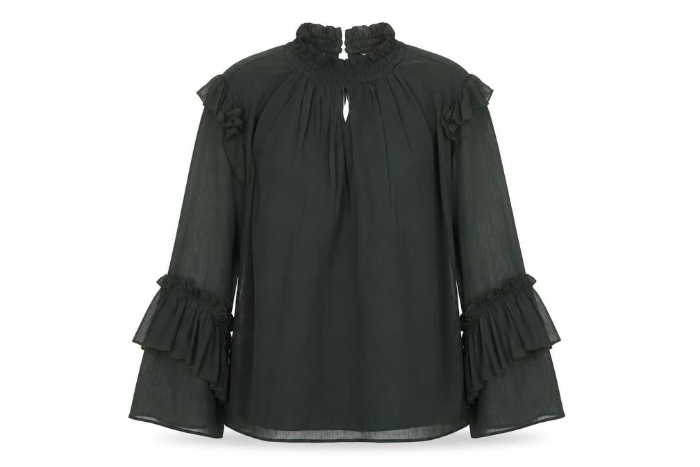 Womens UK Size 40 H&M Green Tunic Blouse