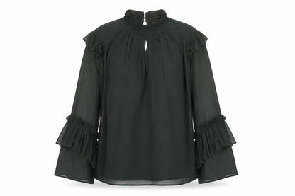 Womens UK Size 40 H&M Green Tunic Blouse