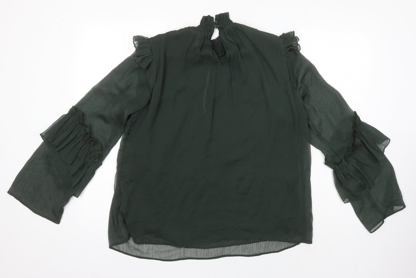 Womens UK Size 40 H&M Green Tunic Blouse
