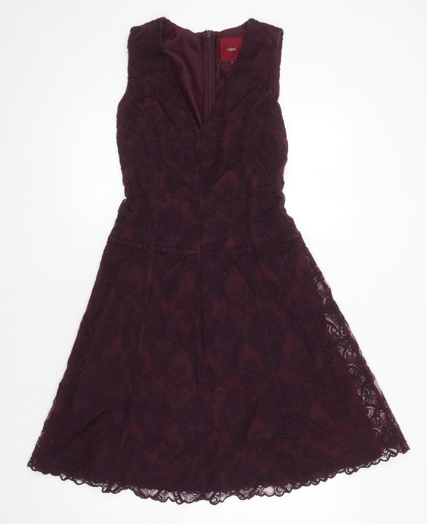 NEXT Womens Purple Chlorofibre A-Line Size 8 Sweetheart