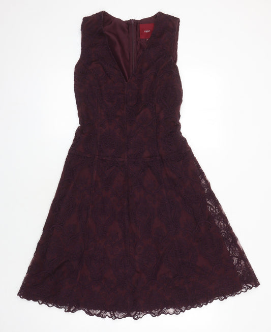 NEXT Womens Purple Chlorofibre A-Line Size 8 Sweetheart