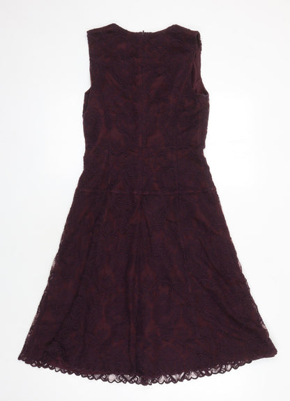 NEXT Womens Purple Chlorofibre A-Line Size 8 Sweetheart