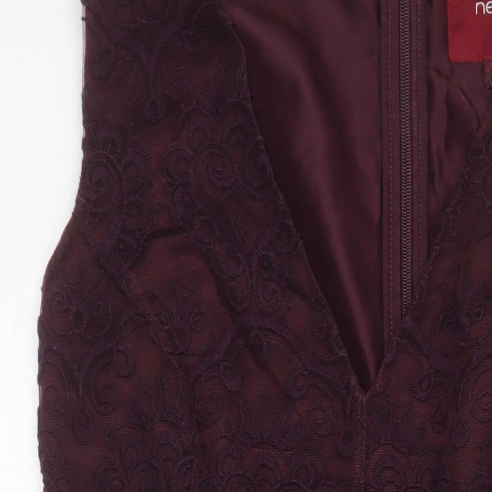 NEXT Womens Purple Chlorofibre A-Line Size 8 Sweetheart