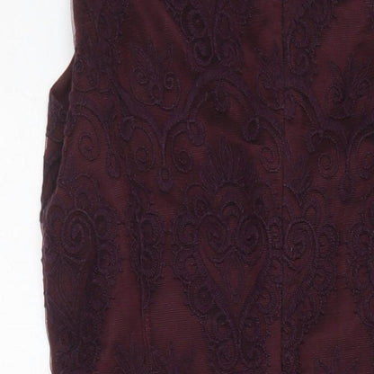 NEXT Womens Purple Chlorofibre A-Line Size 8 Sweetheart