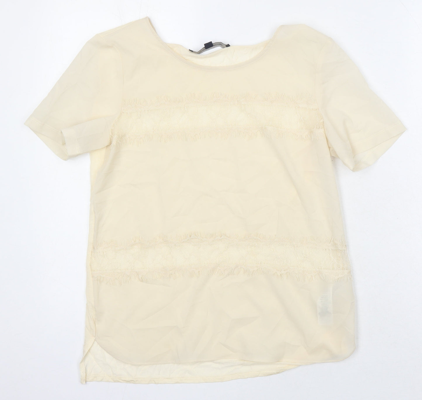 Womens UK Size S French Connection Ivory Tunic Blouse