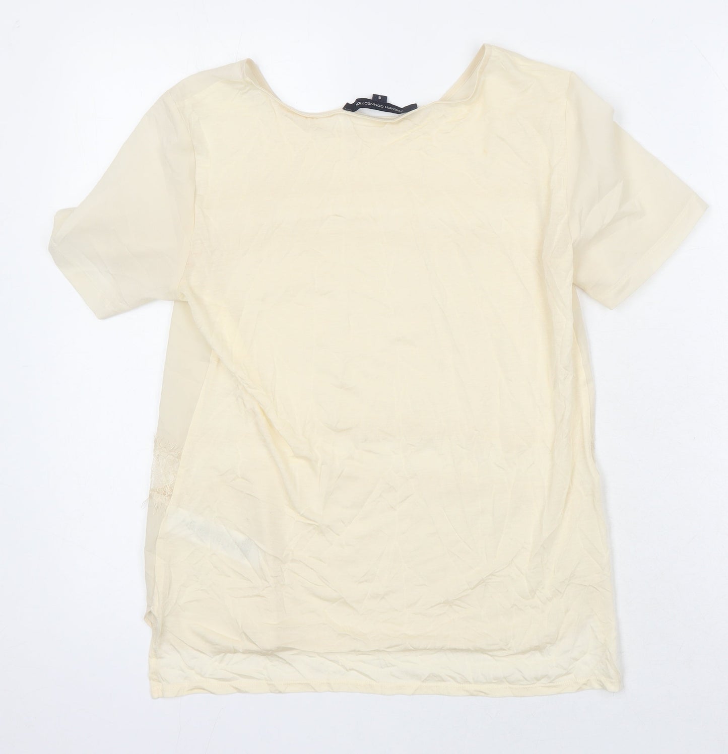 Womens UK Size S French Connection Ivory Tunic Blouse