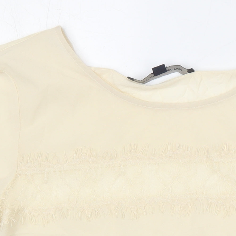 Womens UK Size S French Connection Ivory Tunic Blouse