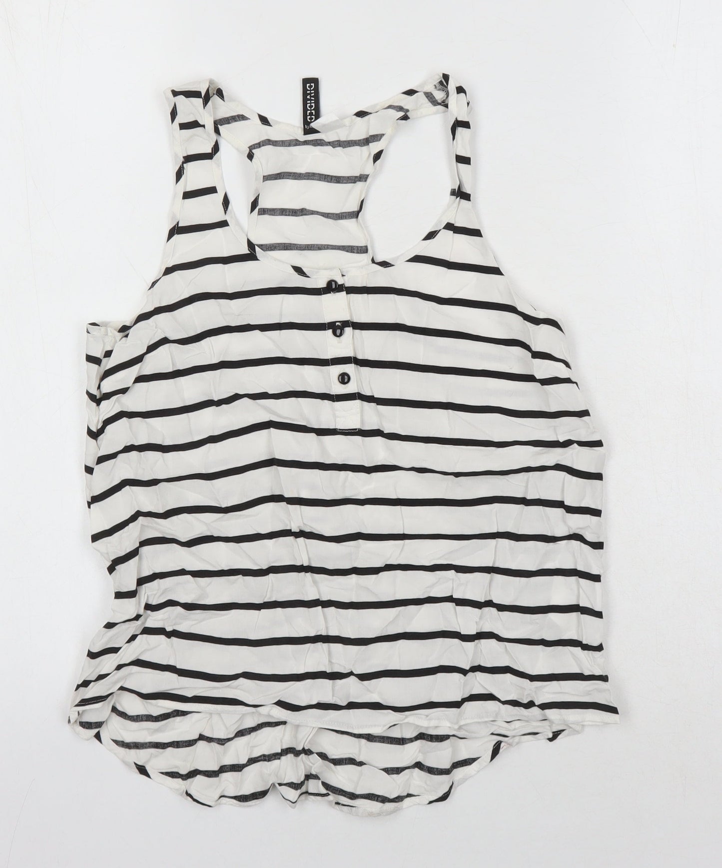 Womens UK Size 6 H&M Ivory Basic T-Shirt