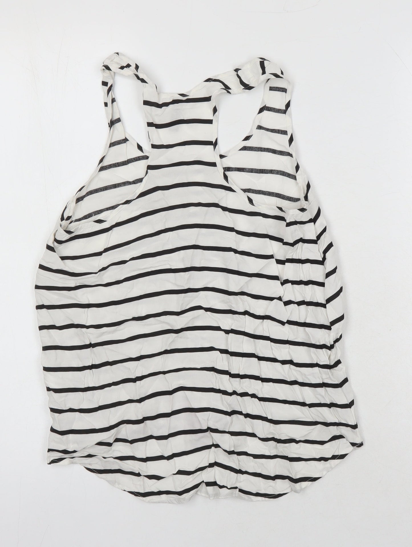 Womens UK Size 6 H&M Ivory Basic T-Shirt