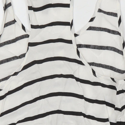 Womens UK Size 6 H&M Ivory Basic T-Shirt