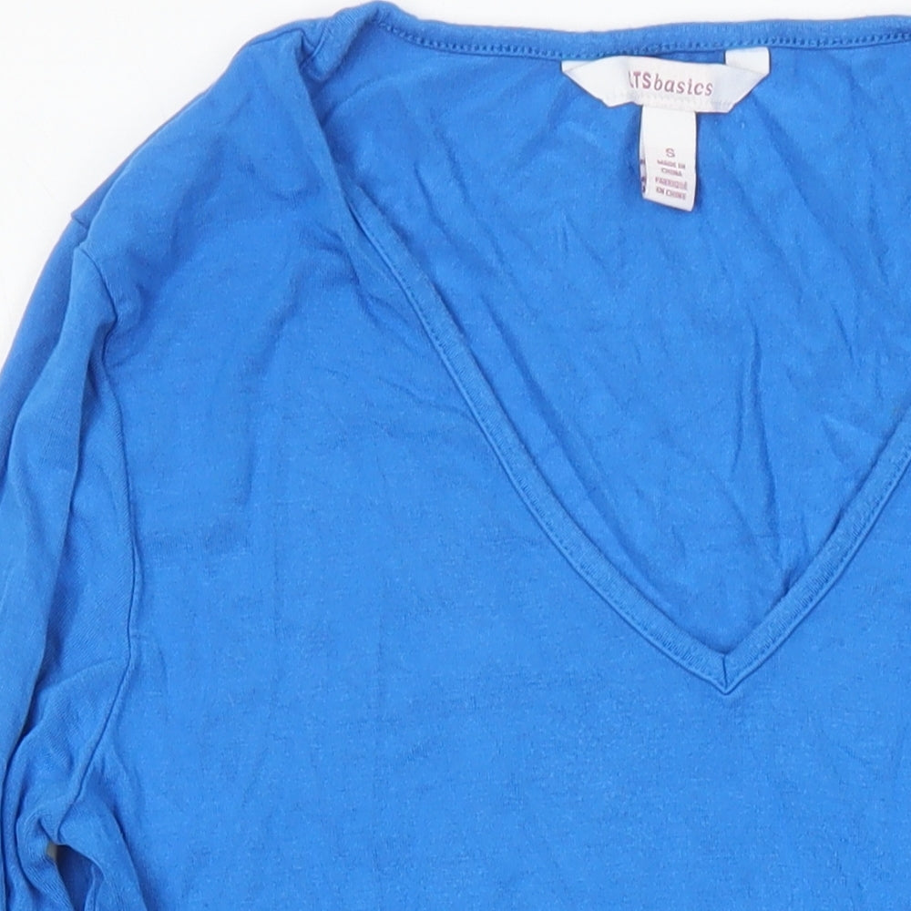 LTS Basics Womens Blue Viscose T-Shirt Dress Size S Sweetheart