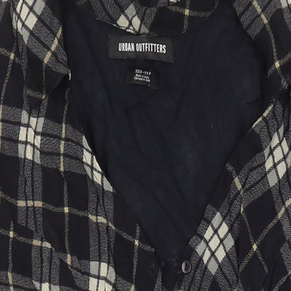 Urban Fitters Womens Multicoloured Check Viscose Tunic Blouse Size XL Collared