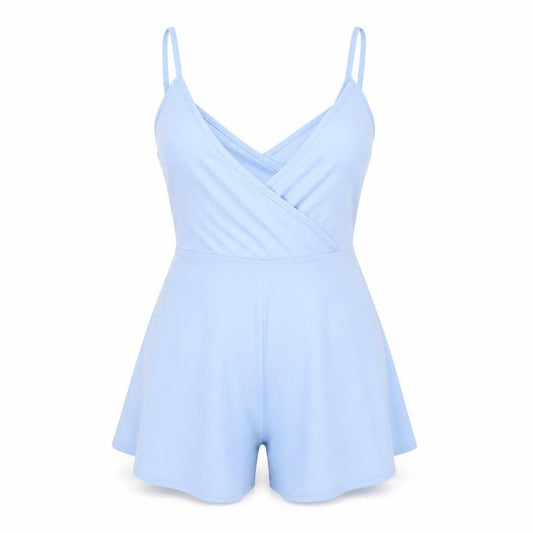Womens UK Size 6 Boohoo One-Piece Blue Playsuit