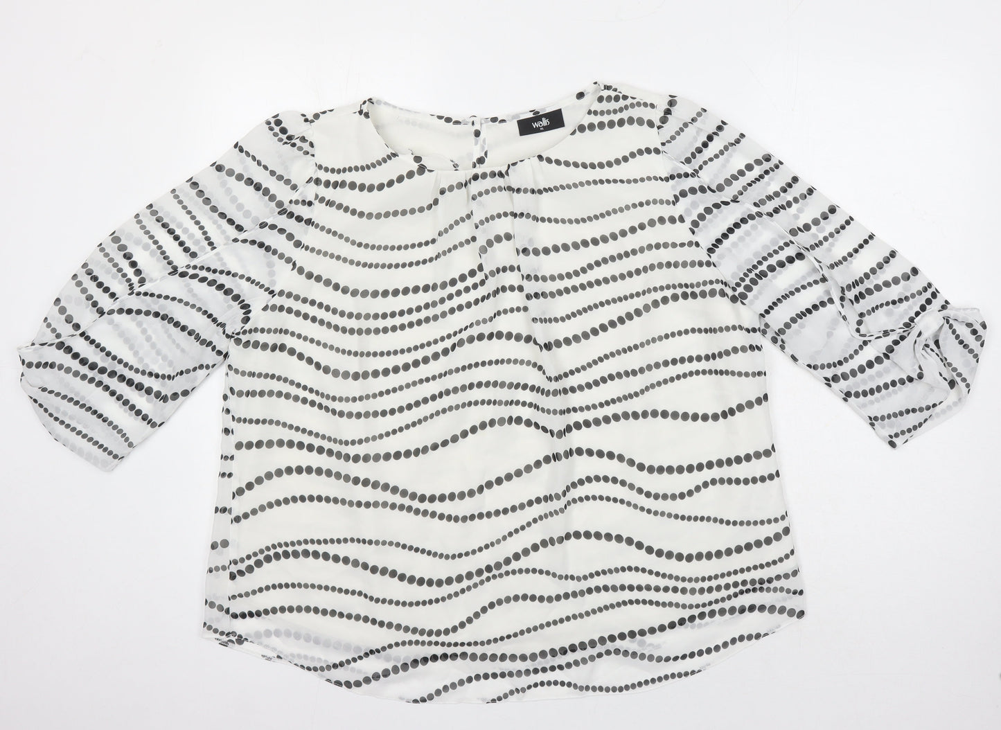 Womens UK Size S Wallis White Tunic Blouse