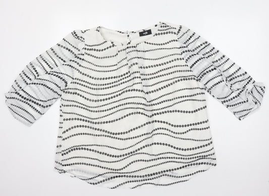 Womens UK Size S Wallis White Tunic Blouse