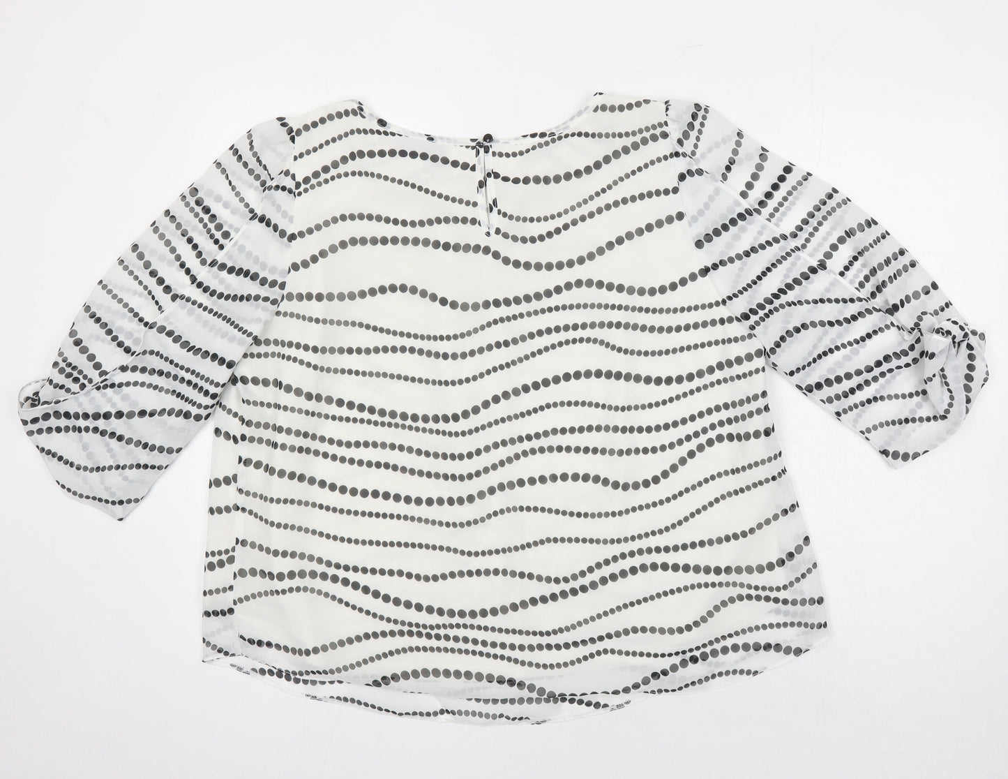 Womens UK Size S Wallis White Tunic Blouse