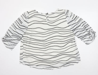 Womens UK Size S Wallis White Tunic Blouse