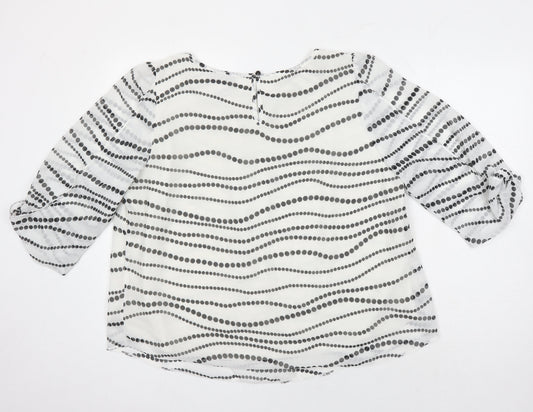 Womens UK Size S Wallis White Tunic Blouse