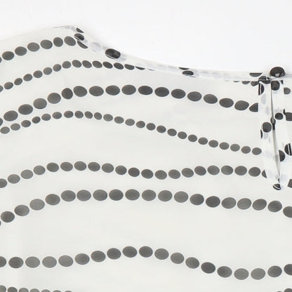 Womens UK Size S Wallis White Tunic Blouse