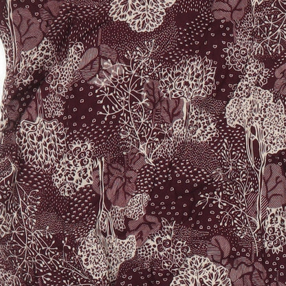 Jack Wills Womens Purple Geometric Viscose A-Line Size 8 Collared