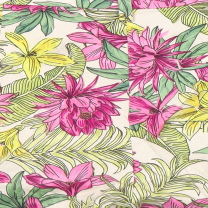 H&M Womens Multicoloured Floral Cotton Basic Shorts Size 6 Regular