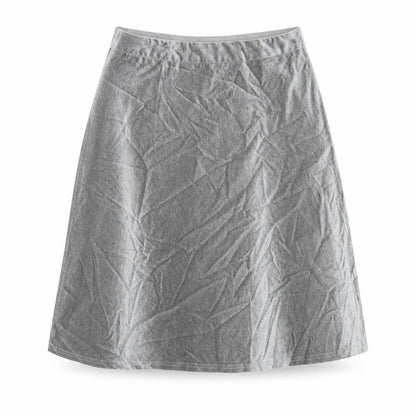 Elenza Womens Silver Herringbone Polyester A-Line Skirt Size M Zip