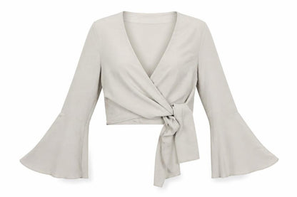 Womens UK Size 8 River Island Beige Cropped Blouse