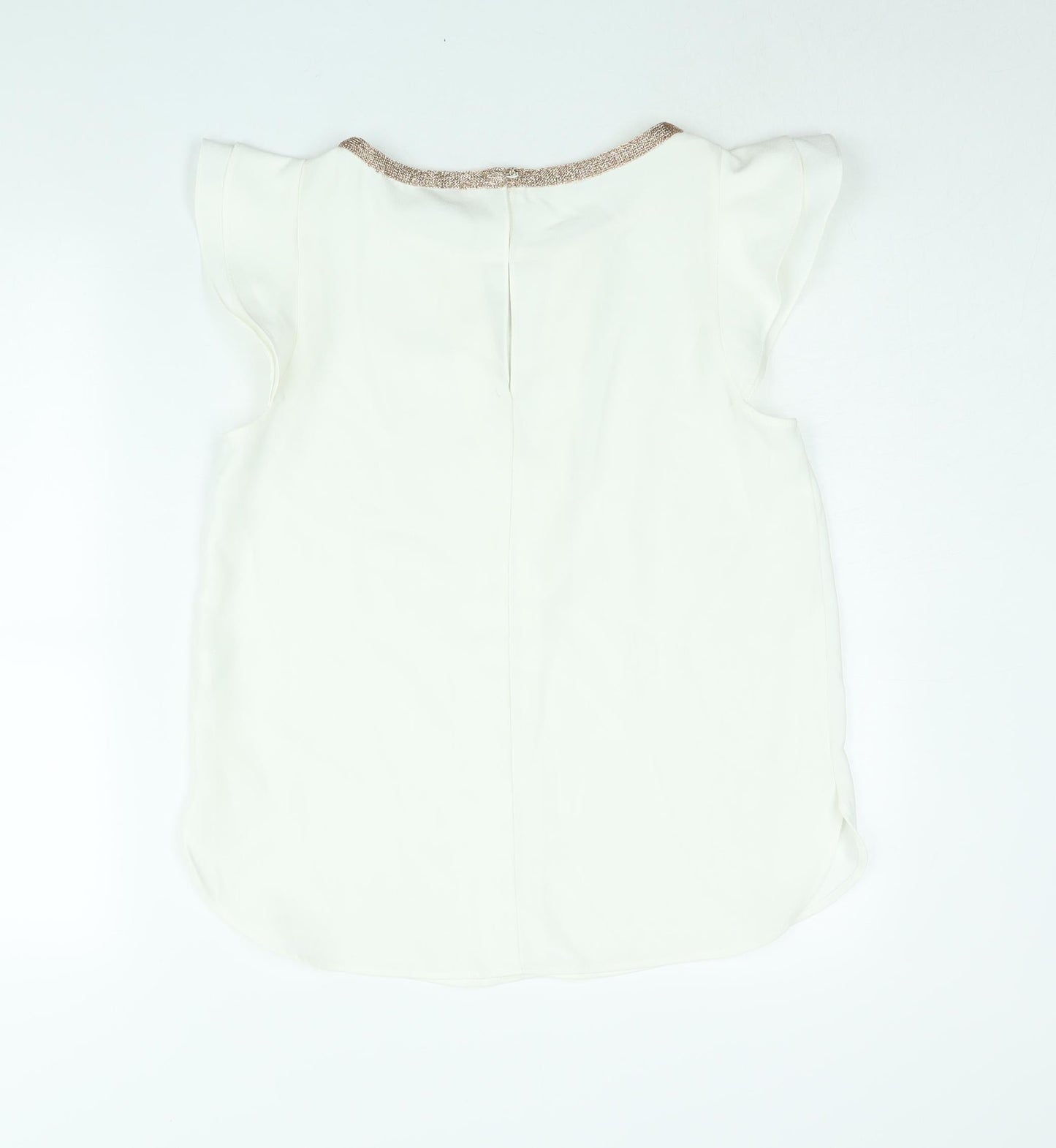 Womens UK Size 10 River Island White Basic Blouse