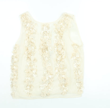 Womens UK Size 12 River Island Ivory Camisole Blouse