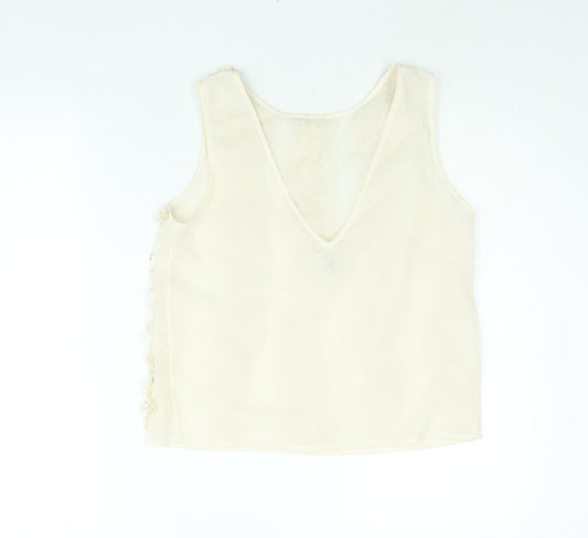 Womens UK Size 12 River Island Ivory Camisole Blouse