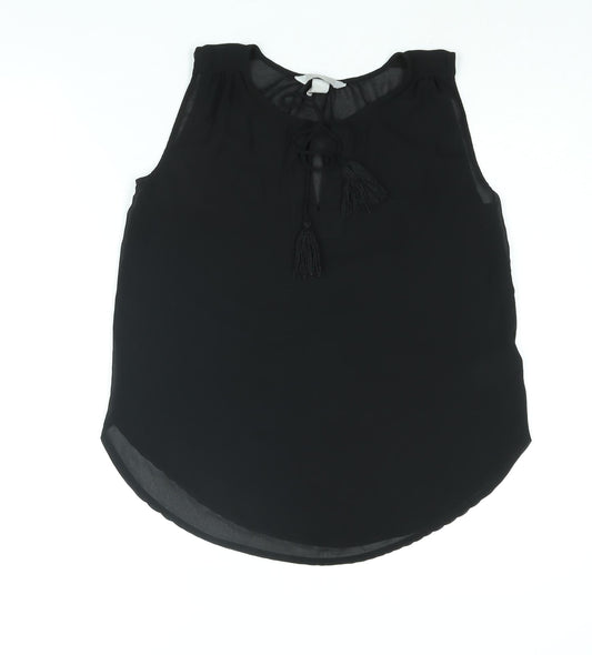 Womens UK Size 6 H&M Black Camisole Blouse