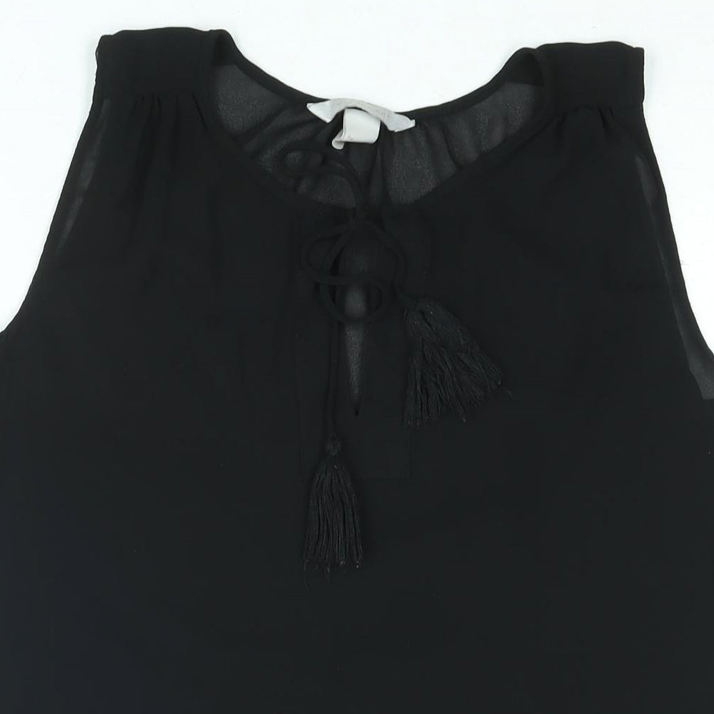 Womens UK Size 6 H&M Black Camisole Blouse