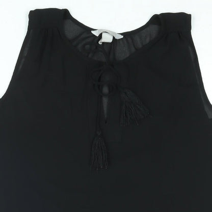 Womens UK Size 6 H&M Black Camisole Blouse