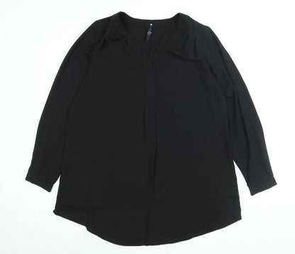 Womens UK Size 14 Arcadia Black Basic Blouse