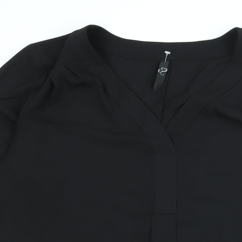 Womens UK Size 14 Arcadia Black Basic Blouse