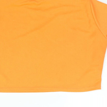 Womens UK Size 12 PRETTYLITTLETHING Orange Cropped T-Shirt