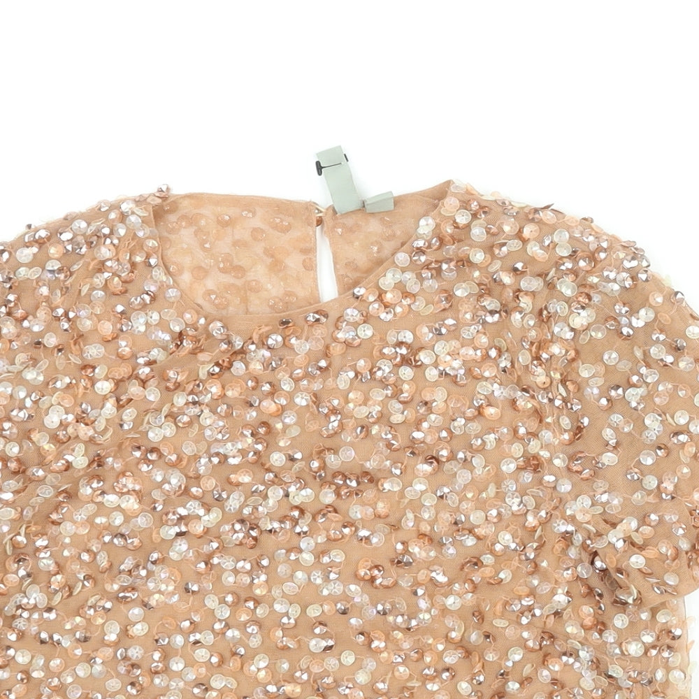 Womens UK Size 4 ASOS Pink Basic Blouse