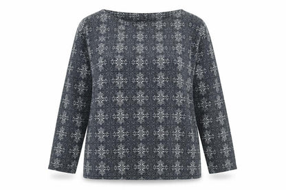 Marks & Spencer Womens Black Geometric Polyester Basic Blouse Size 18 Round Neck