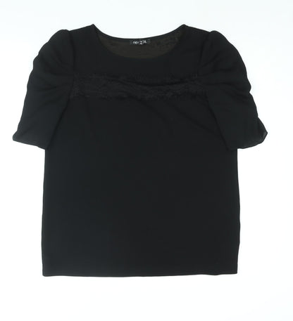 Womens UK Size 12 NEXT Black Basic Blouse
