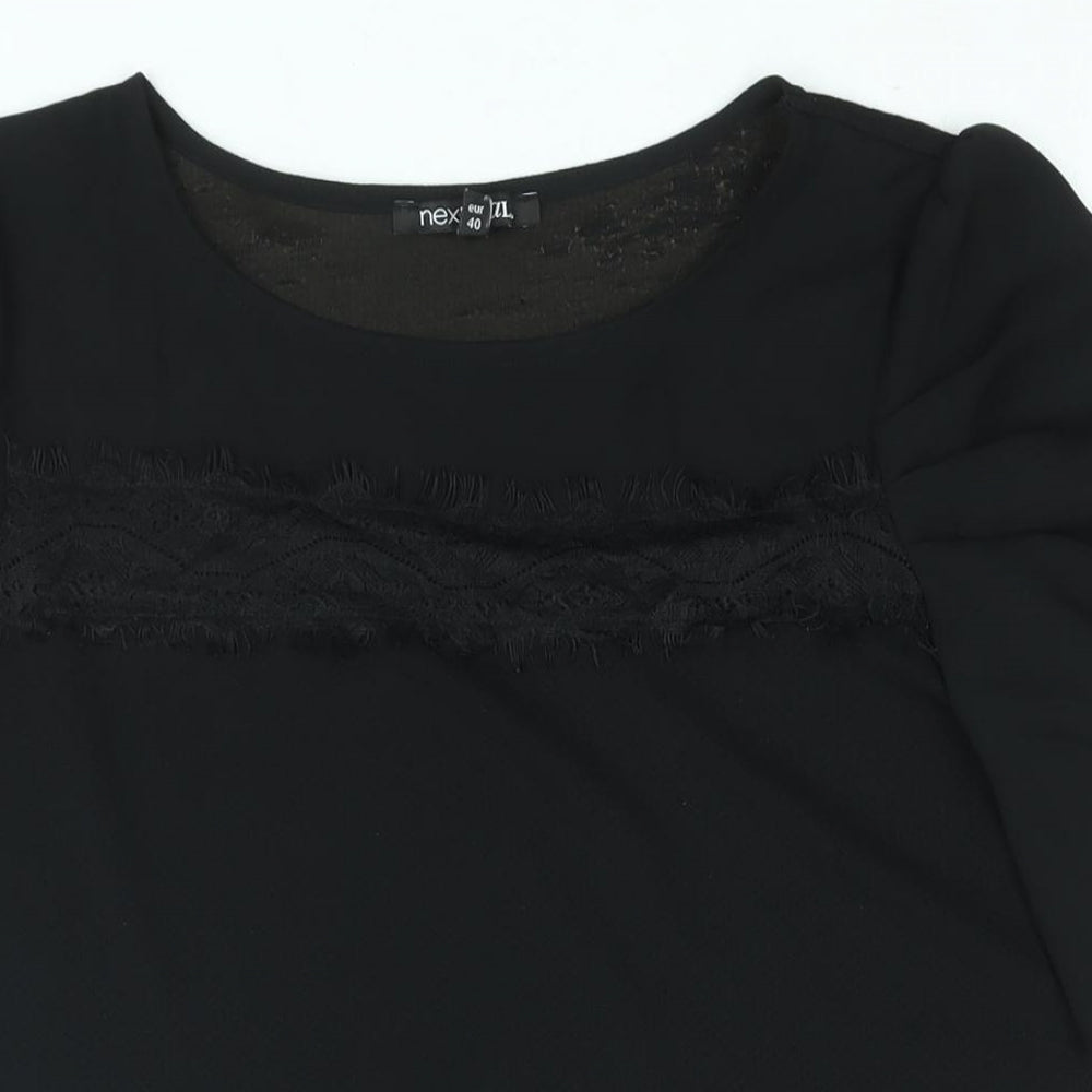Womens UK Size 12 NEXT Black Basic Blouse
