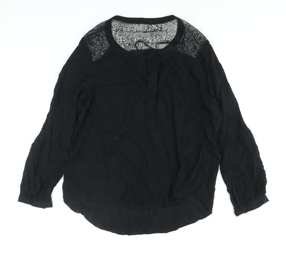 Womens UK Size 16 Principles Black Basic Blouse