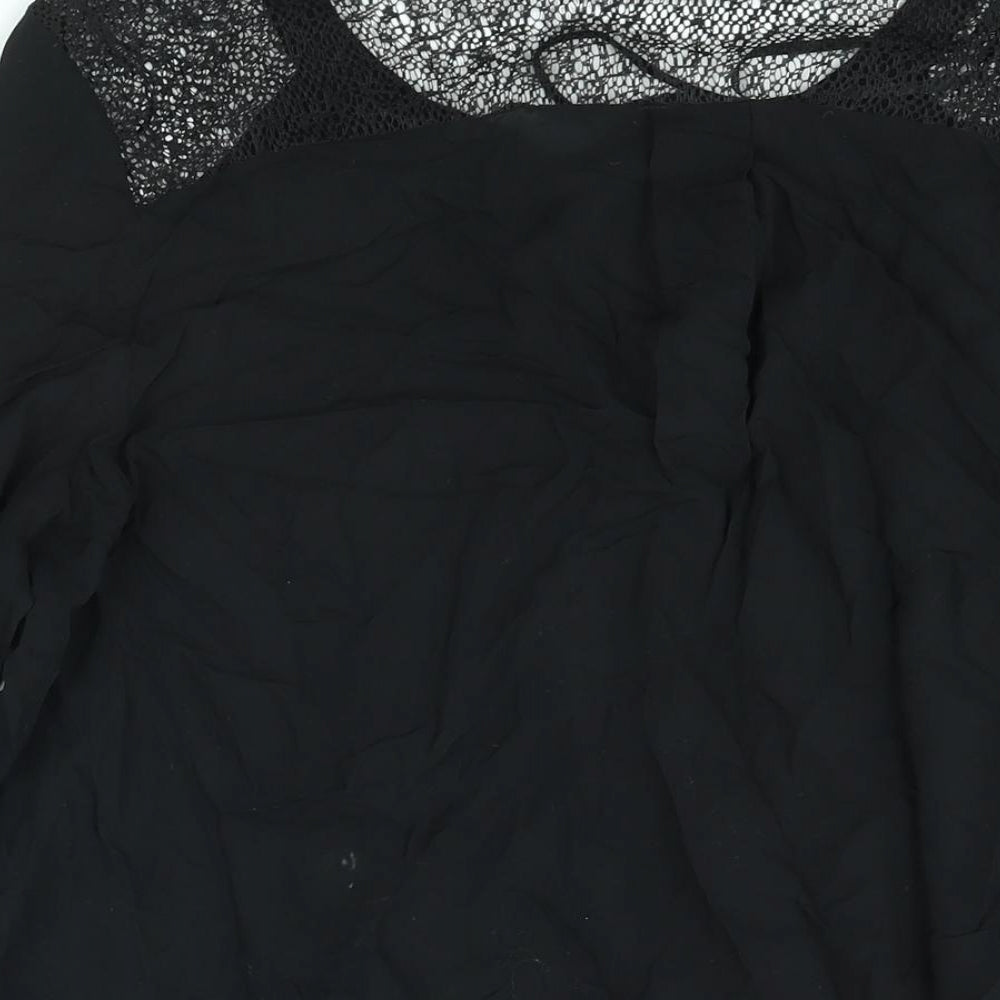 Womens UK Size 16 Principles Black Basic Blouse