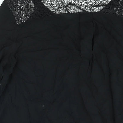 Womens UK Size 16 Principles Black Basic Blouse