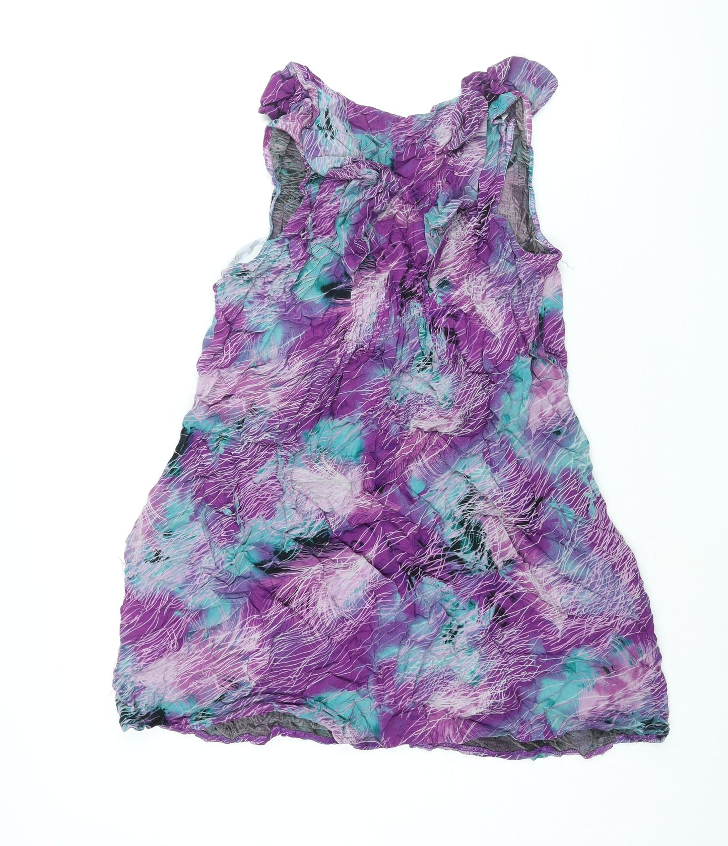 Izabel Womens Multicoloured Geometric Viscose Camisole Blouse Size 2XL Scoop Neck - Pocket