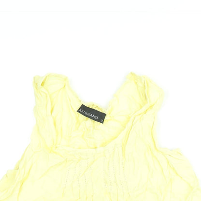 Womens UK Size 12 Just Elegance Yellow Camisole Blouse