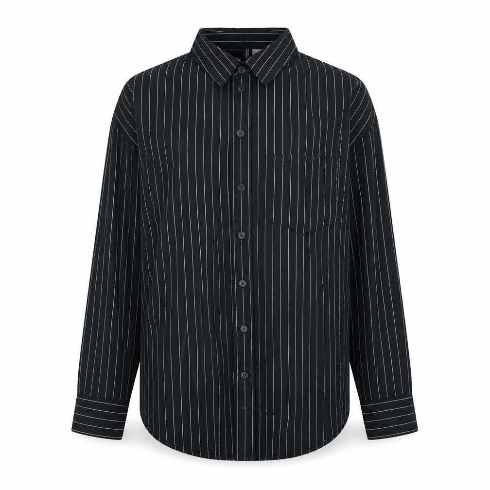 Womens UK Size XS Divided by H&M Black Basic Button-Up