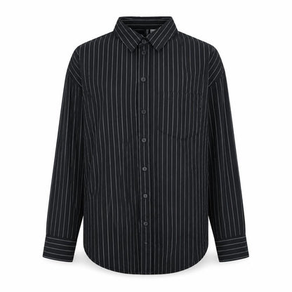 Womens UK Size XS Divided by H&M Black Basic Button-Up