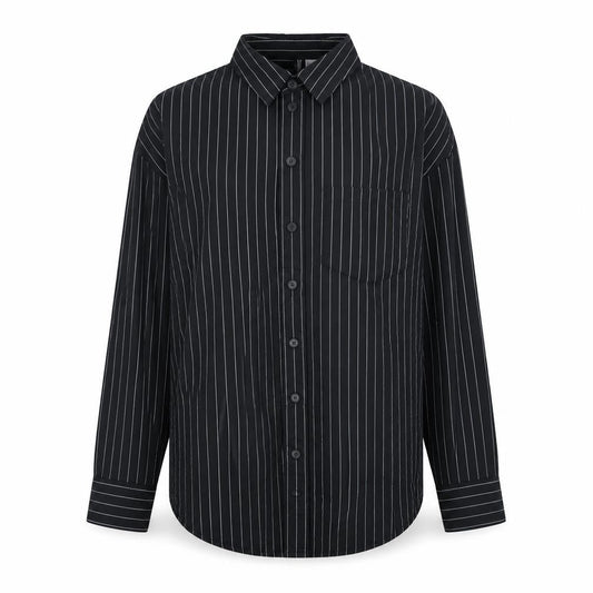 Womens UK Size XS Divided by H&M Black Basic Button-Up