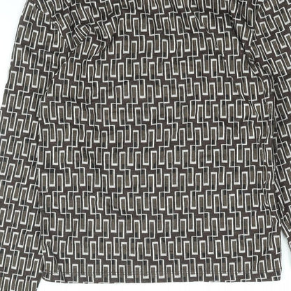 Womens UK Size S Zara Brown Basic T-Shirt